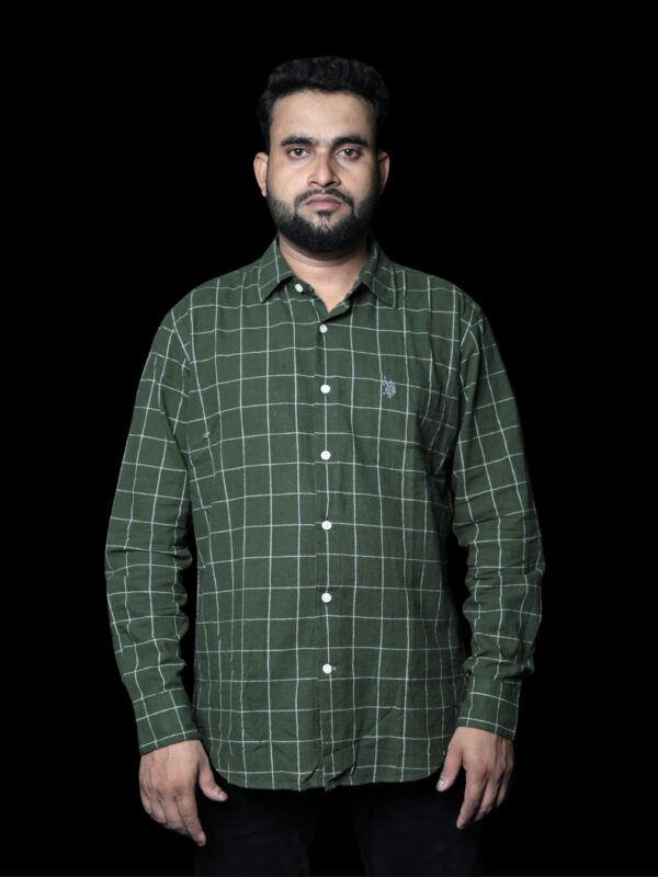 U.S. Polo Assn. Classic Green Checkered Button-Up Shirt