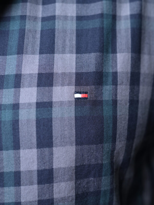Tommy Hilfiger Classic Navy & Green Plaid Button-Up Shirt