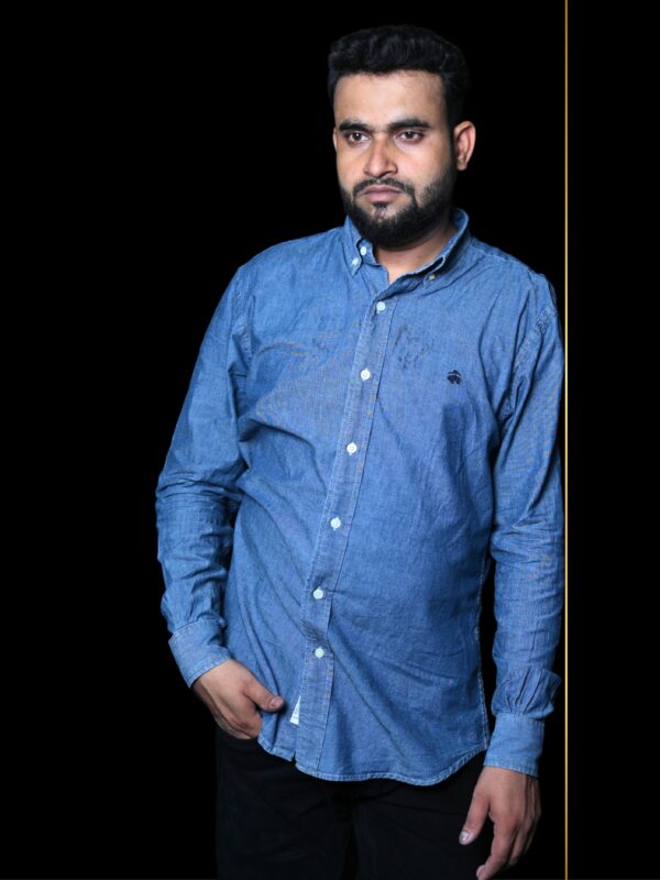 Classic Blue Button-Up Shirt