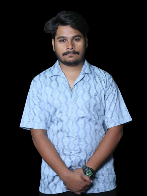 Branded Light Blue Zigzag Shirt