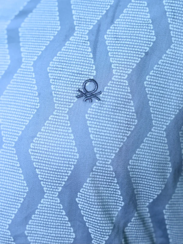 Branded Light Blue Zigzag Shirt
