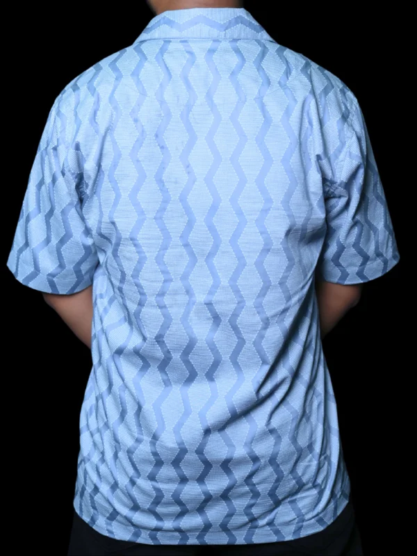 Branded Light Blue Zigzag Shirt