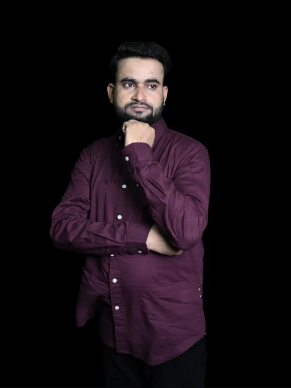 U.S. Polo-Inspired Maroon Button-Down Shirt