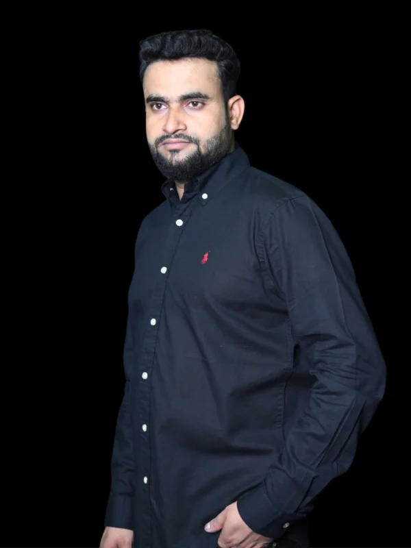 U.S. Polo-Inspired Black Button-Down Shirt