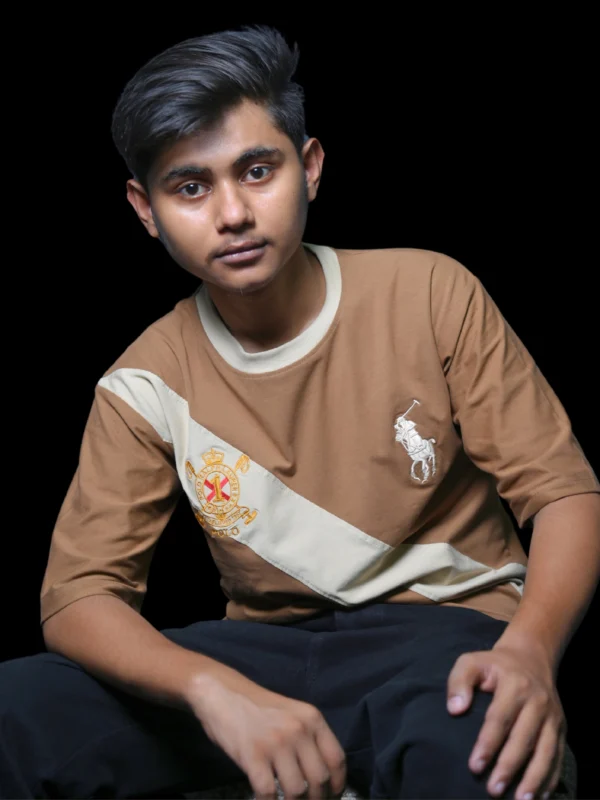 Royal Polo Heritage Tee – Brown & Cream Striped Edition
