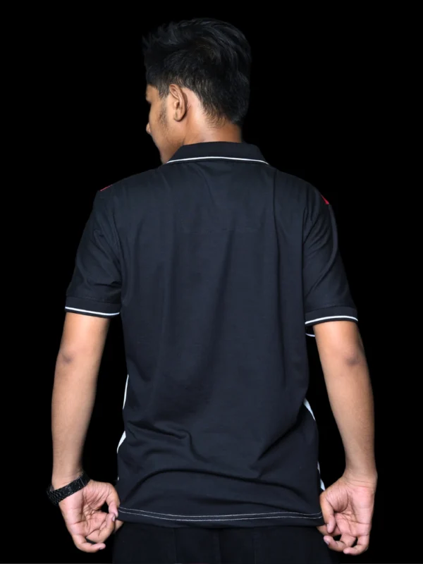 Aston Martin-Inspired Black-White Polo T-Shirt