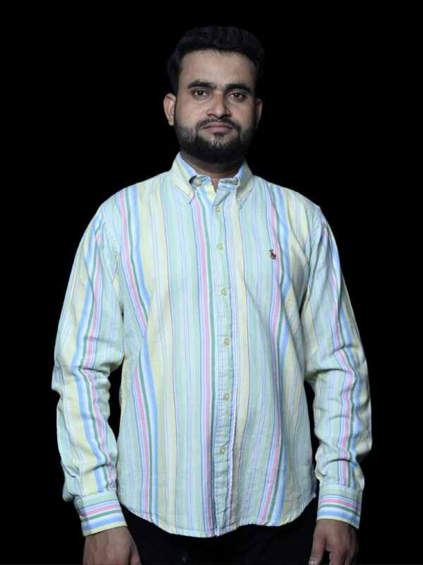 Polo Ralph Lauren Classic Pastel Striped Button-Up Shirt