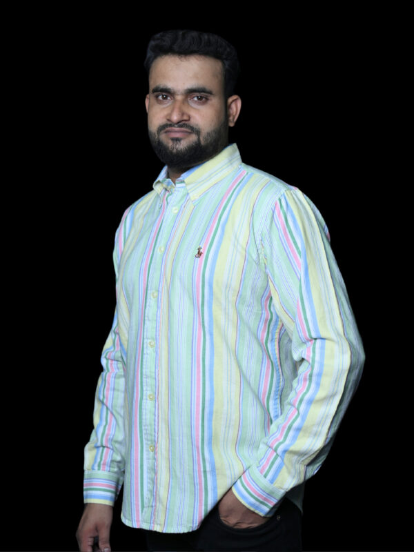 Polo Ralph Lauren Classic Pastel Striped Button-Up Shirt