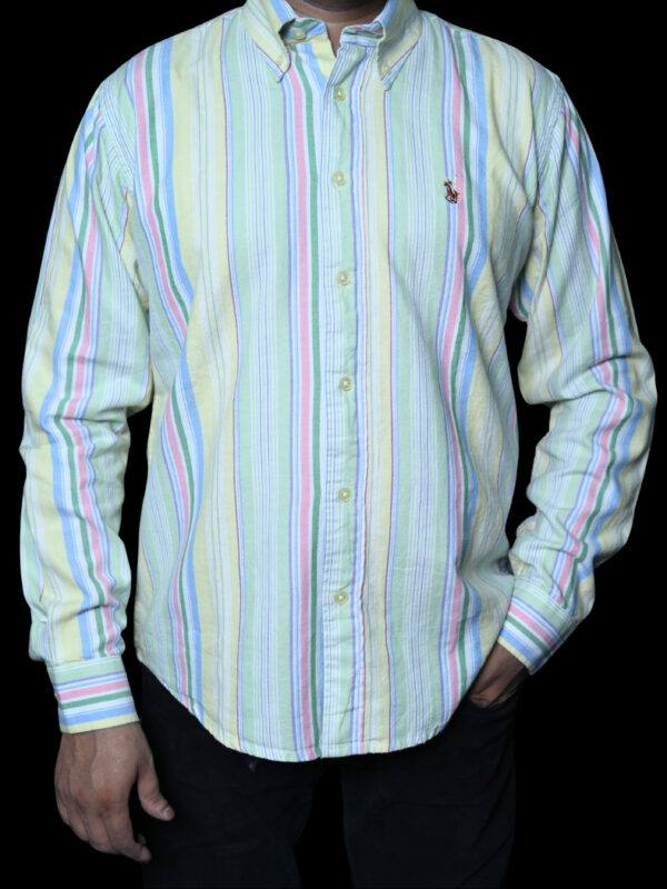 Polo Ralph Lauren Classic Pastel Striped Button-Up Shirt