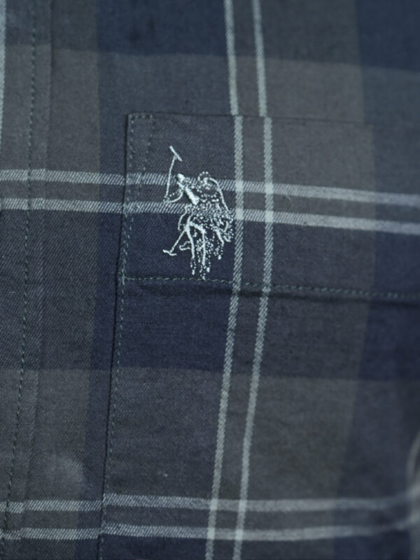 U.S. Polo Assn. Classic Black & Gray Plaid Button-Up Shirt