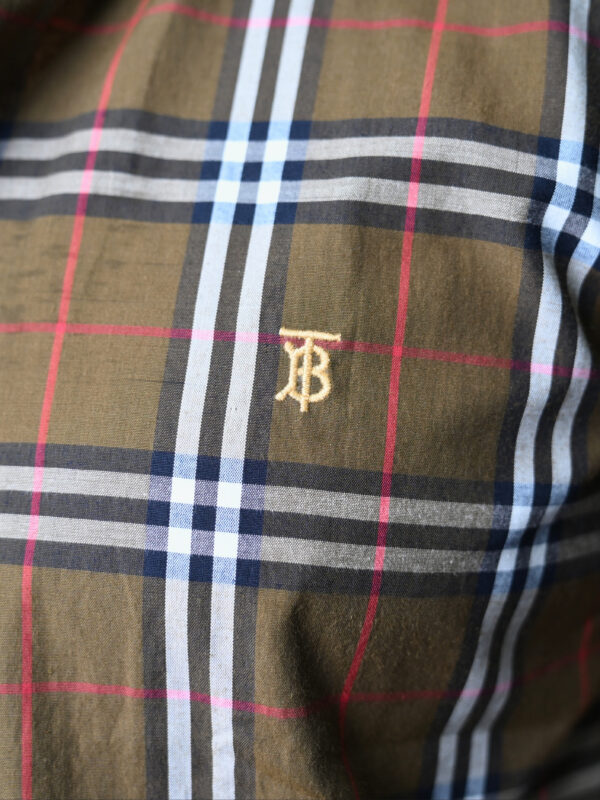 Burberry Classic Beige Plaid Button-Up Shirt