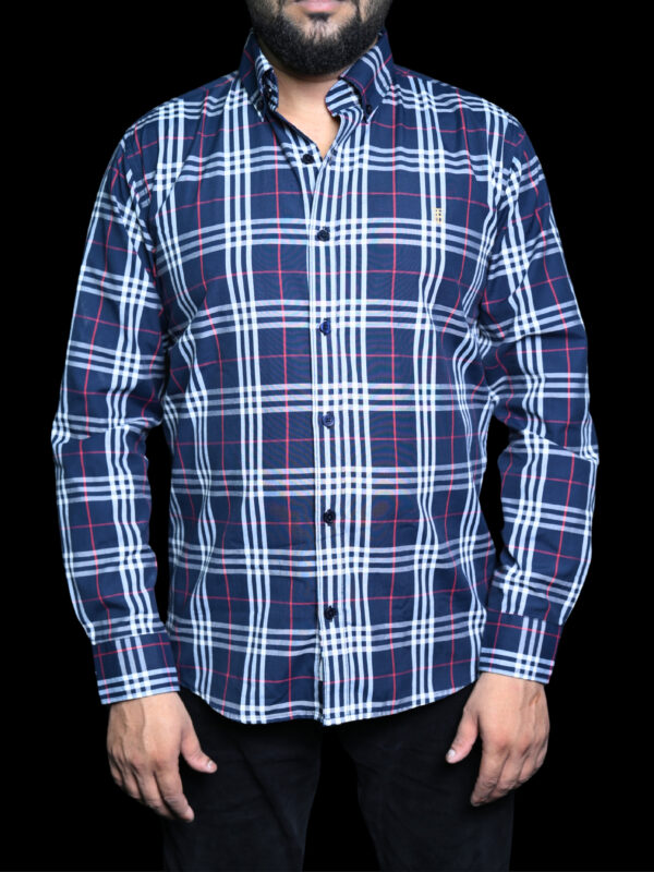 Blueberry Classic Navy Plaid Button-Up Shirt